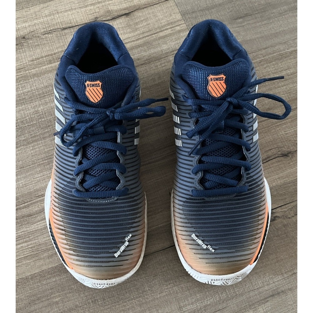 K-Swiss Hypercourt Express 2 Men's tennis shoes - Blue/Orange/Black 6613-407 S 9
